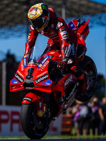 Pecco en difficulté avec l'avant dans ce GP (Photo Ducati)