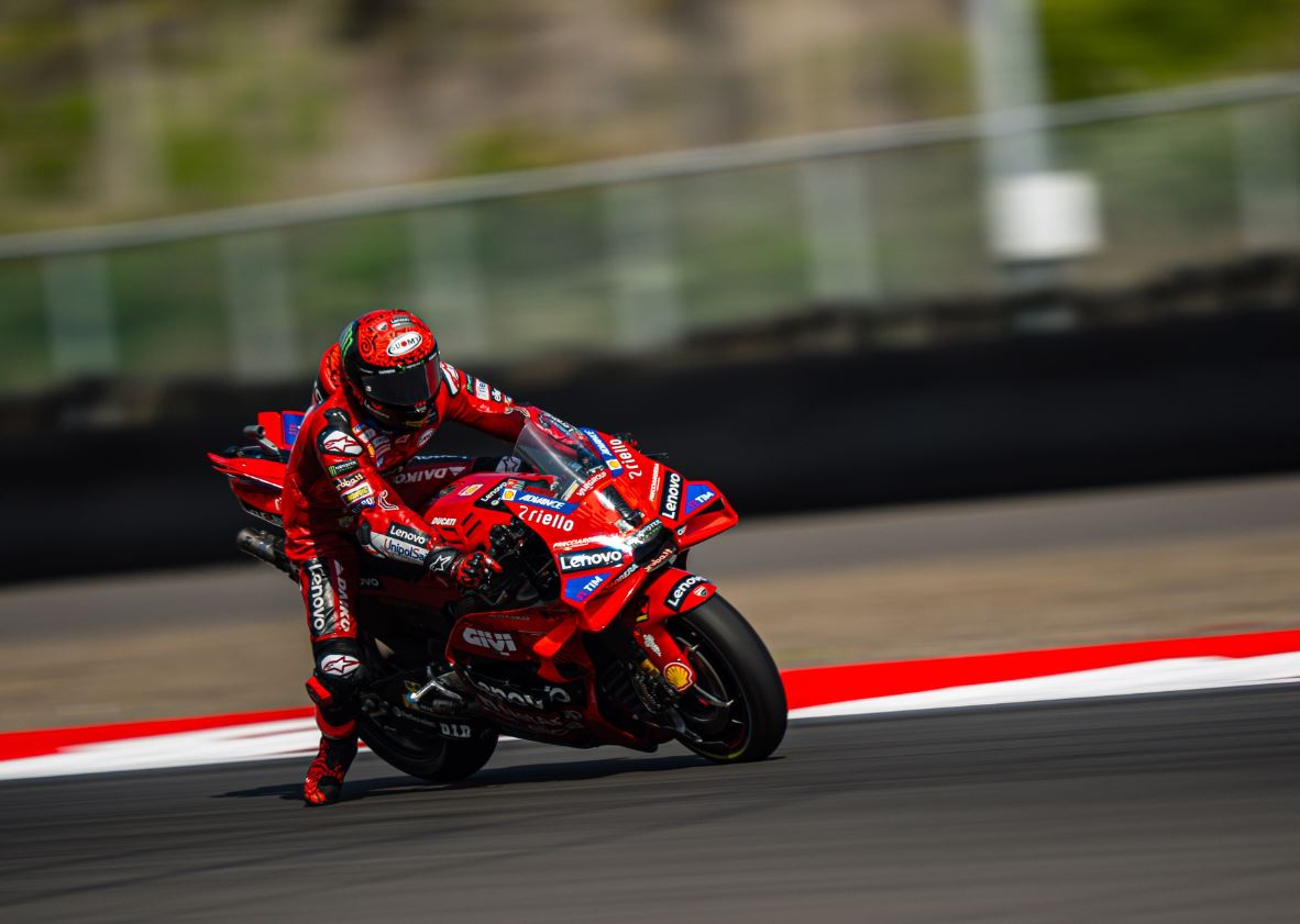 Bagnaia s'en sort bien (Photo Ducati)