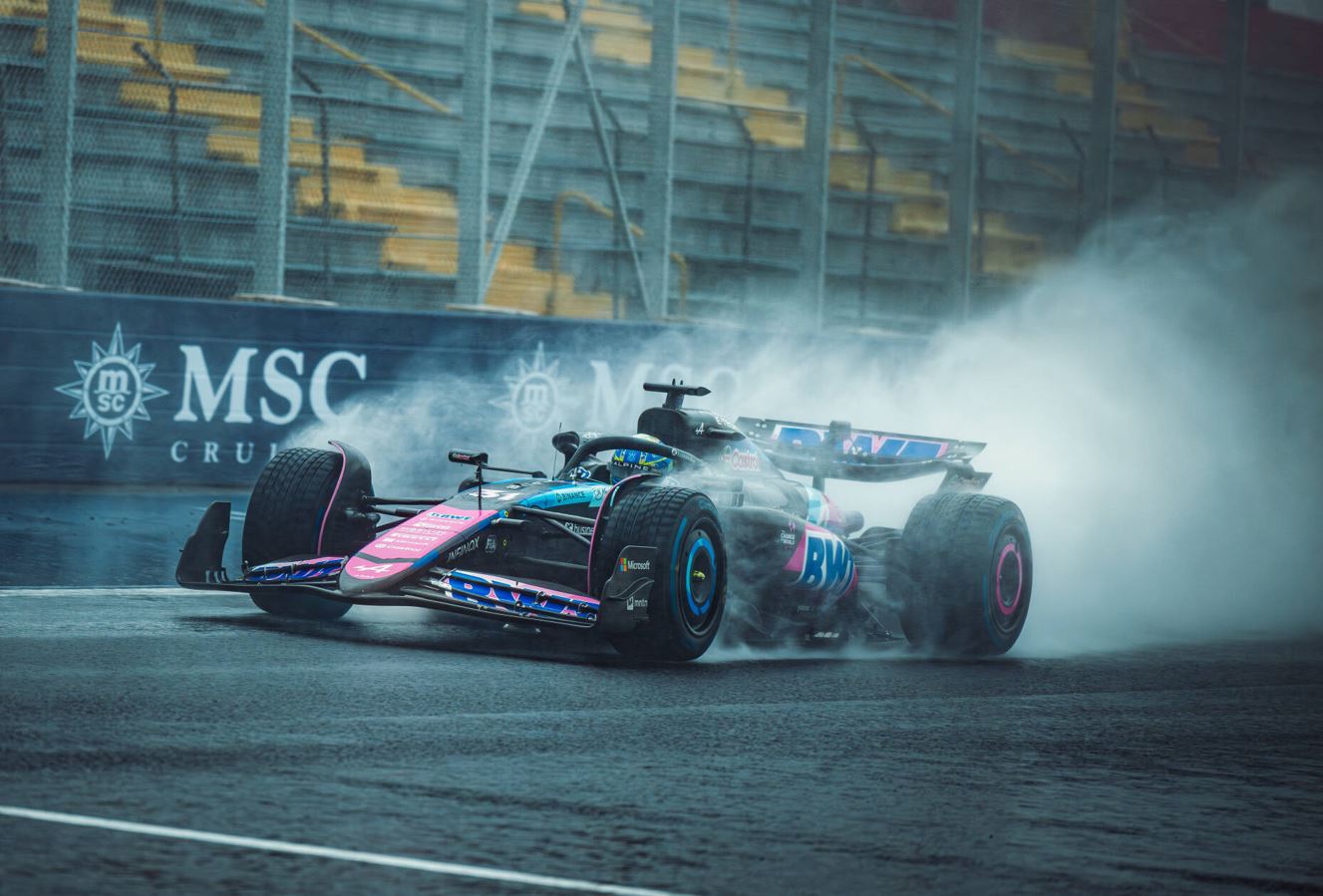 Esteban Ocon a mené la course sous la pluie (Photo Renault SAS)